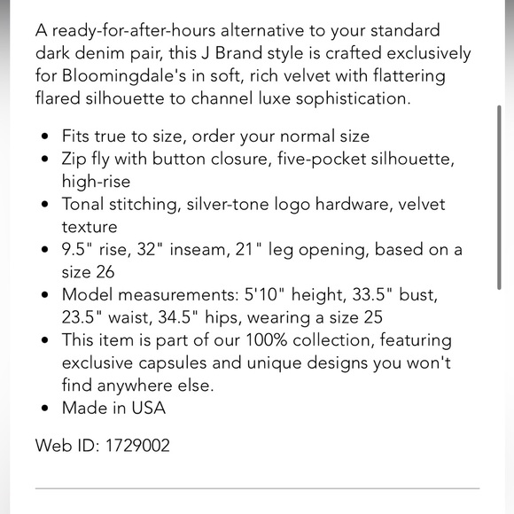 J Brand Velvet Maria High Rise Flare Bell Bottom Jeans Size 25 Grey - Picture 3 of 15